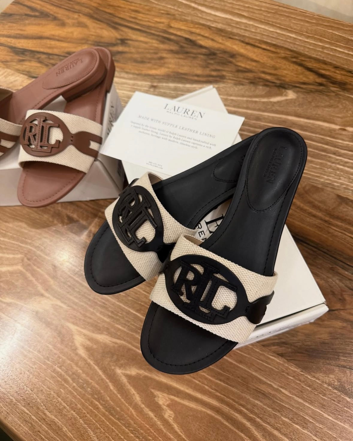 Leather Detail Canvas Sandals