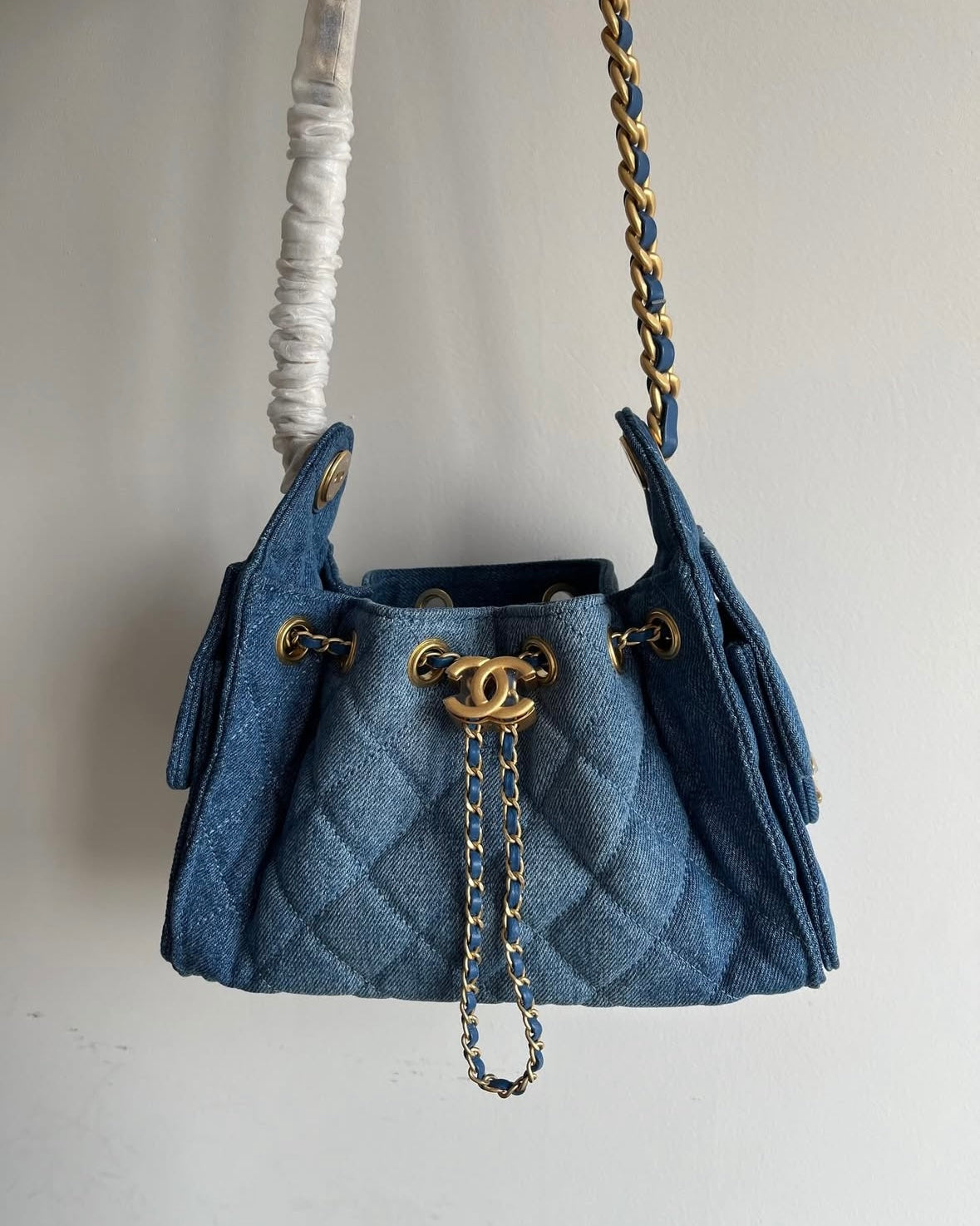 Denim Mini 20cm Hobo Bag