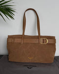 Brown Suede Rock Western Handbag