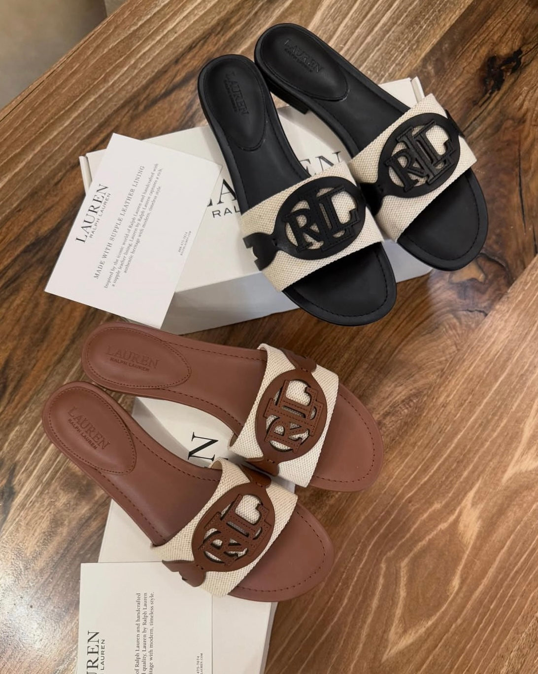 Leather Detail Canvas Sandals