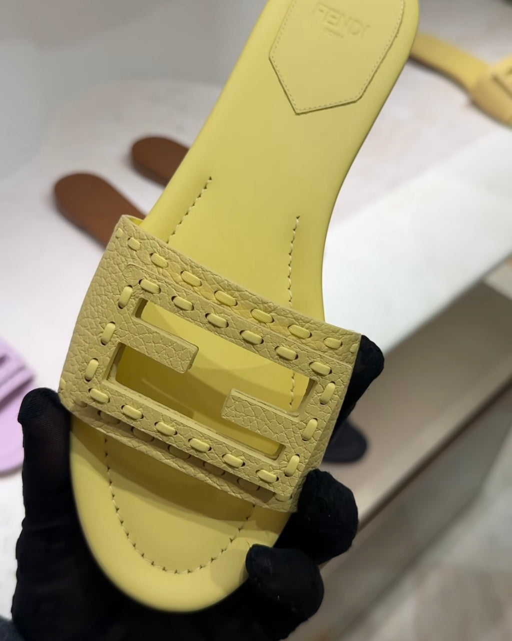 Baguette Pastel Stitch Flat Sandals