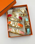 H Gold Enamel Bangle