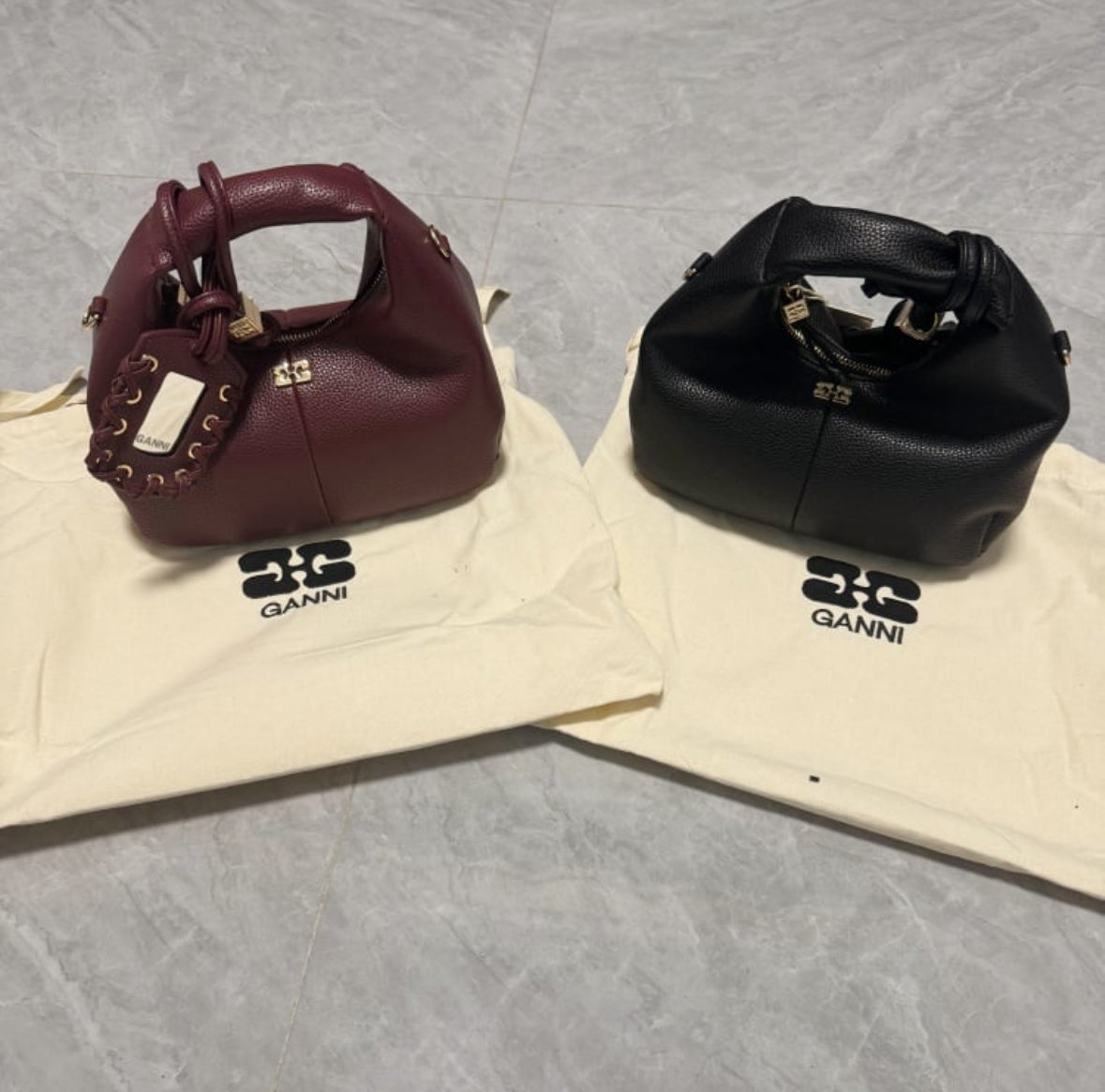 Leather Mirror Charm Mini Handbag