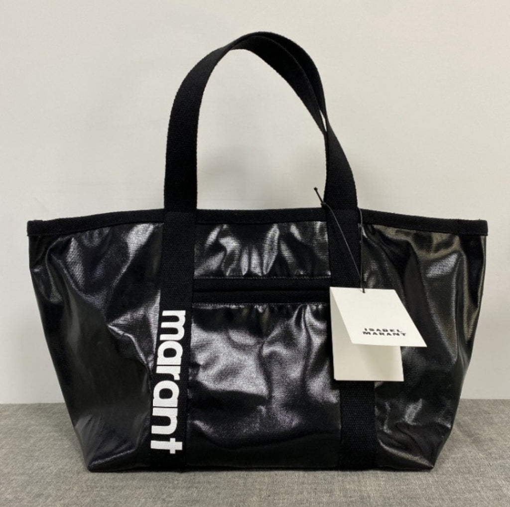 Marant Black Leather Large Tote Bag