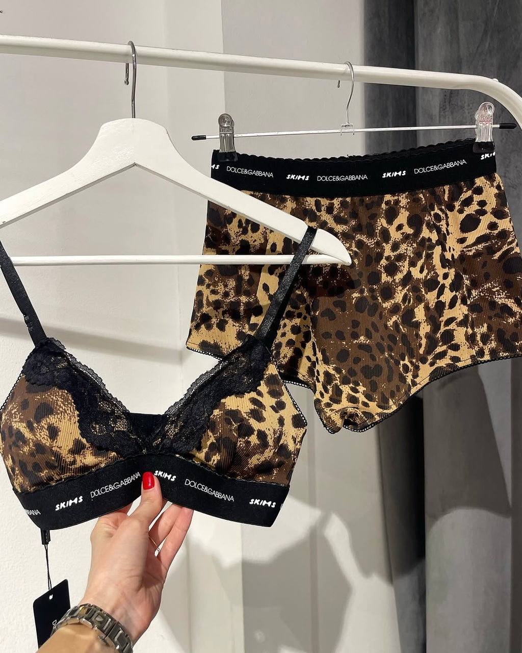 Leopard Print Bralette & Shorts Set