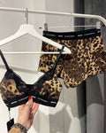 Leopard Print Bralette & Shorts Set