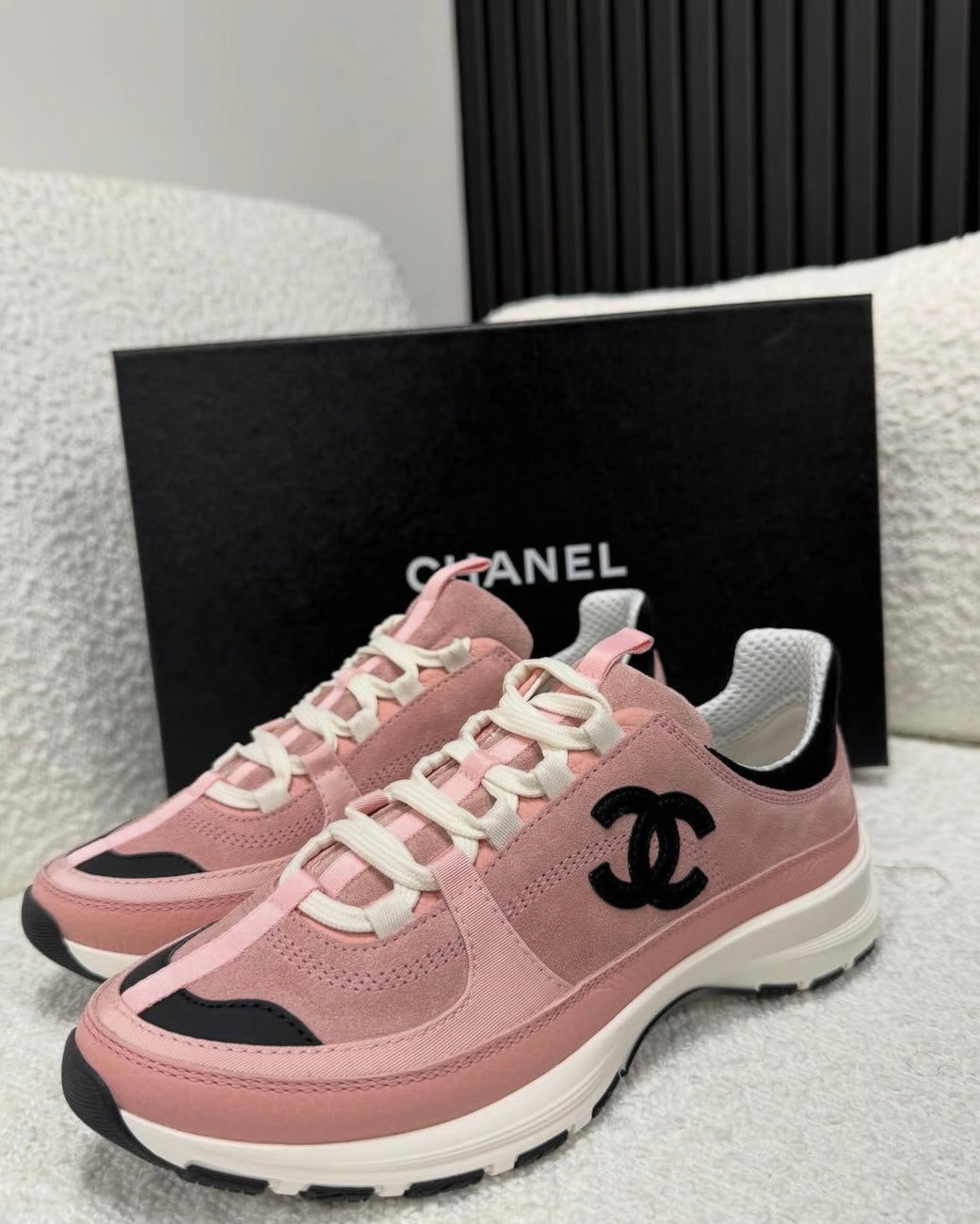 Pink Suede Trainers