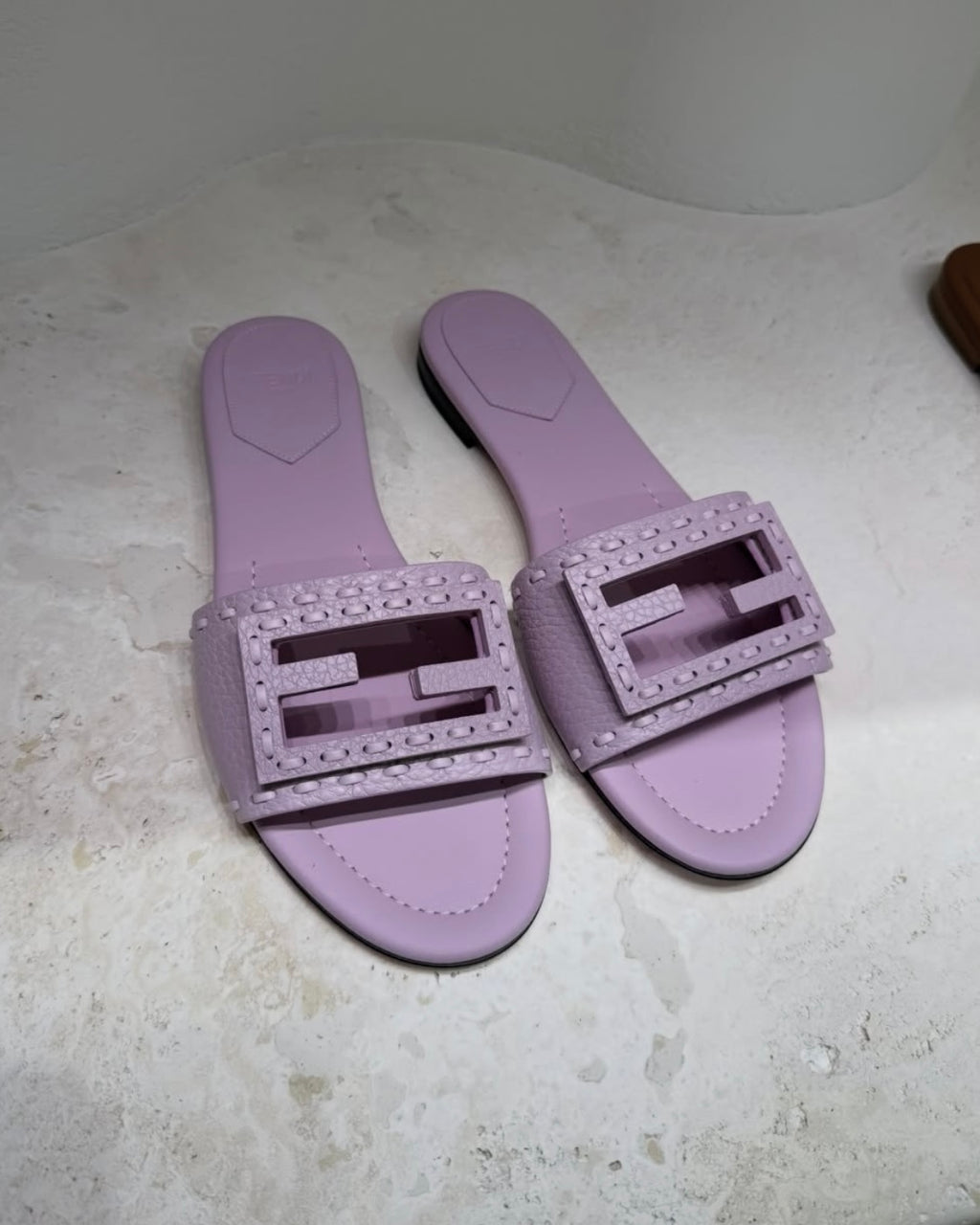 Baguette Pastel Stitch Flat Sandals