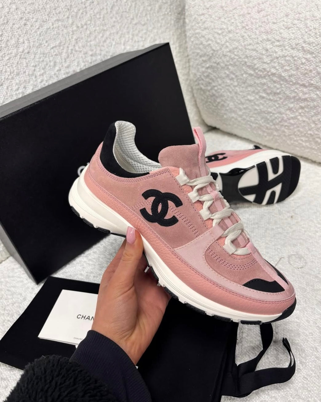 Pink Suede Trainers