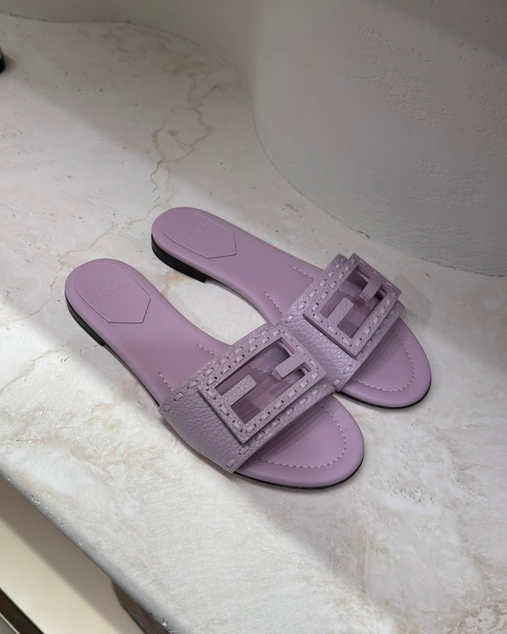 Baguette Pastel Stitch Flat Sandals