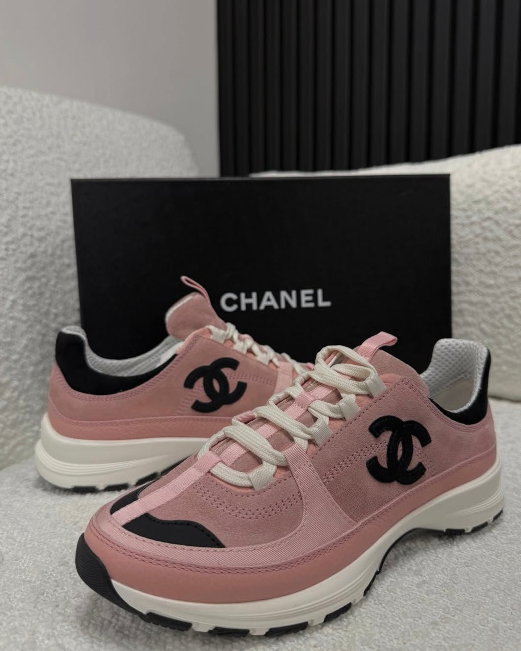 Pink Suede Trainers