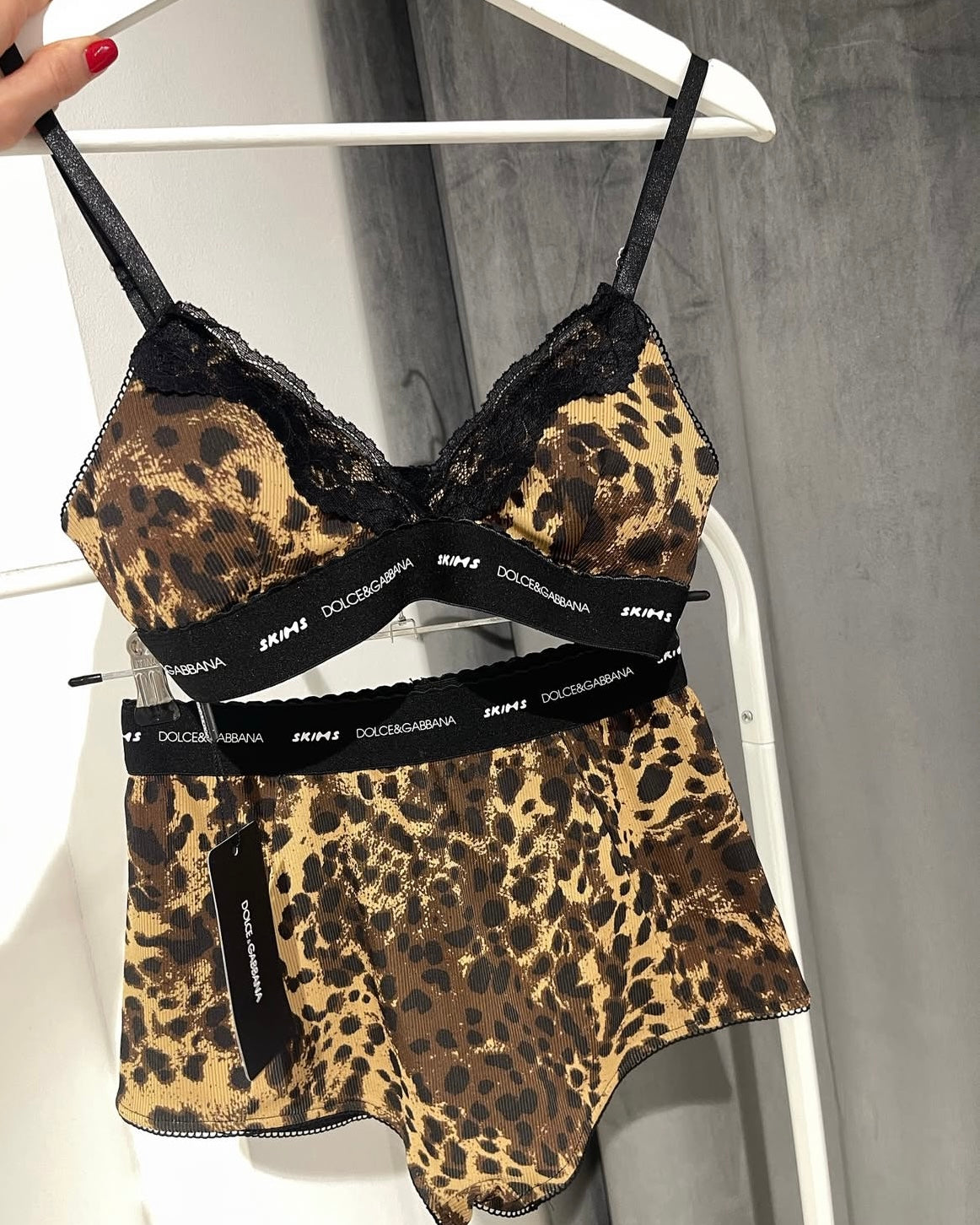 Leopard Print Bralette & Shorts Set