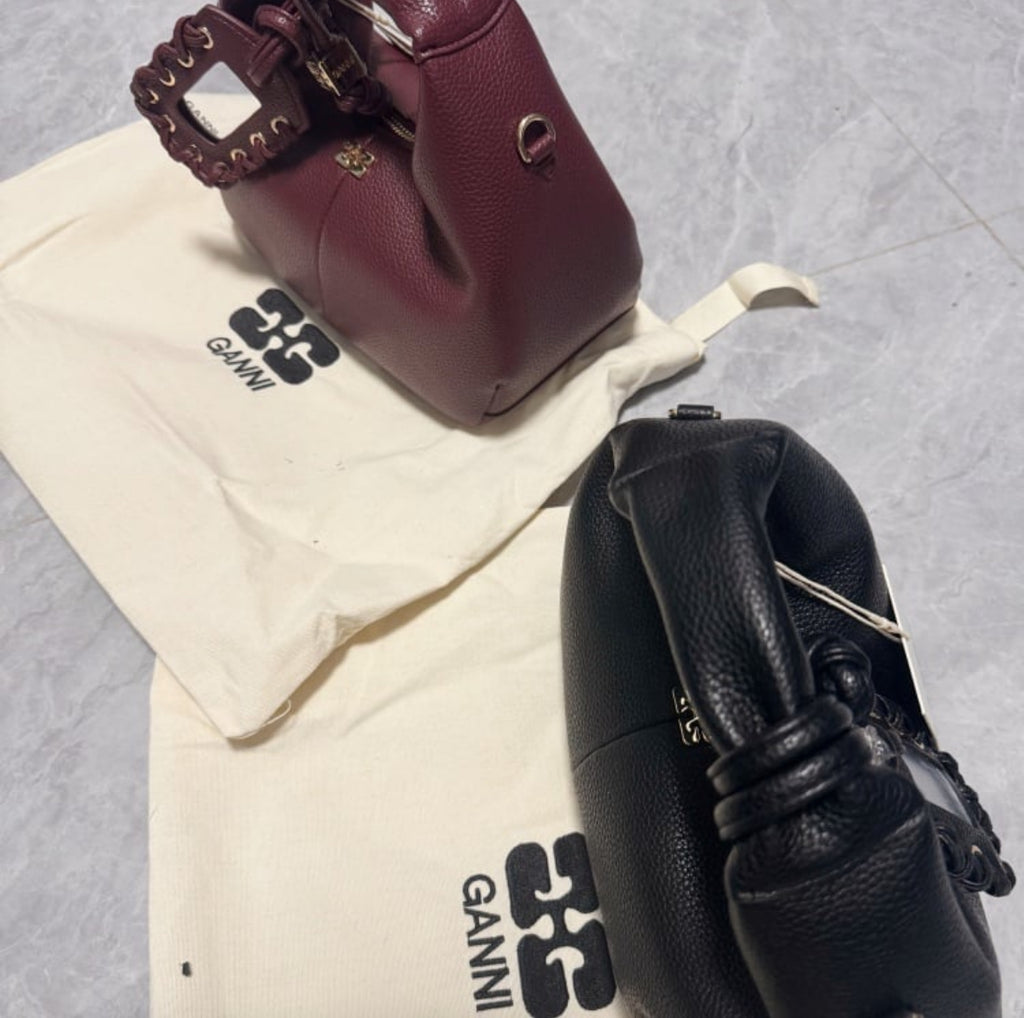 Leather Mirror Charm Mini Handbag