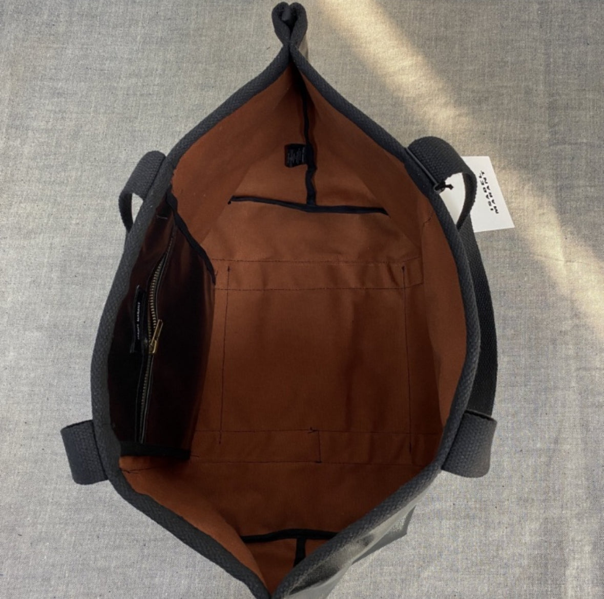 Marant Black Leather Large Tote Bag