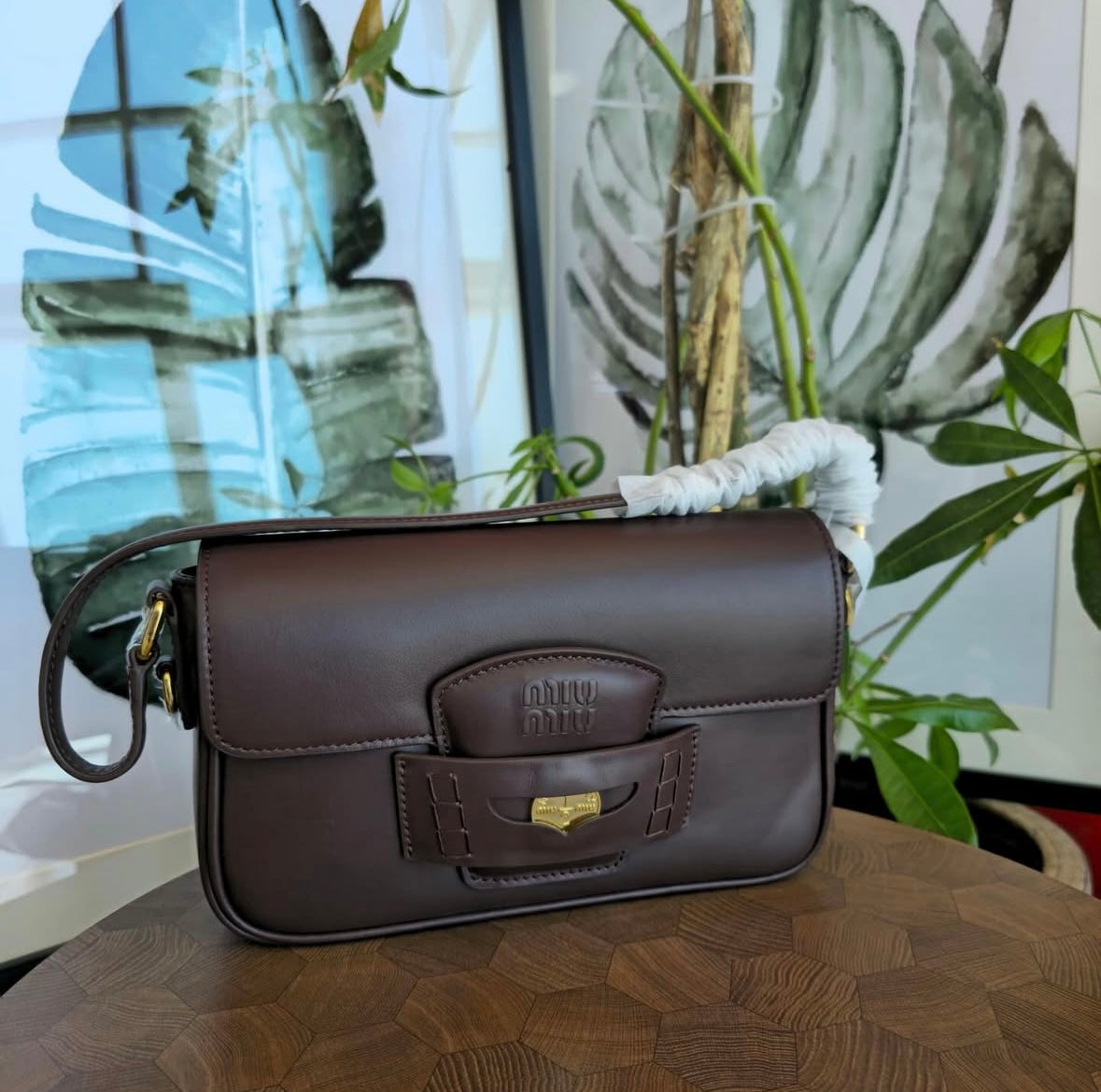 Gold Coin Detail Shoulder Bag