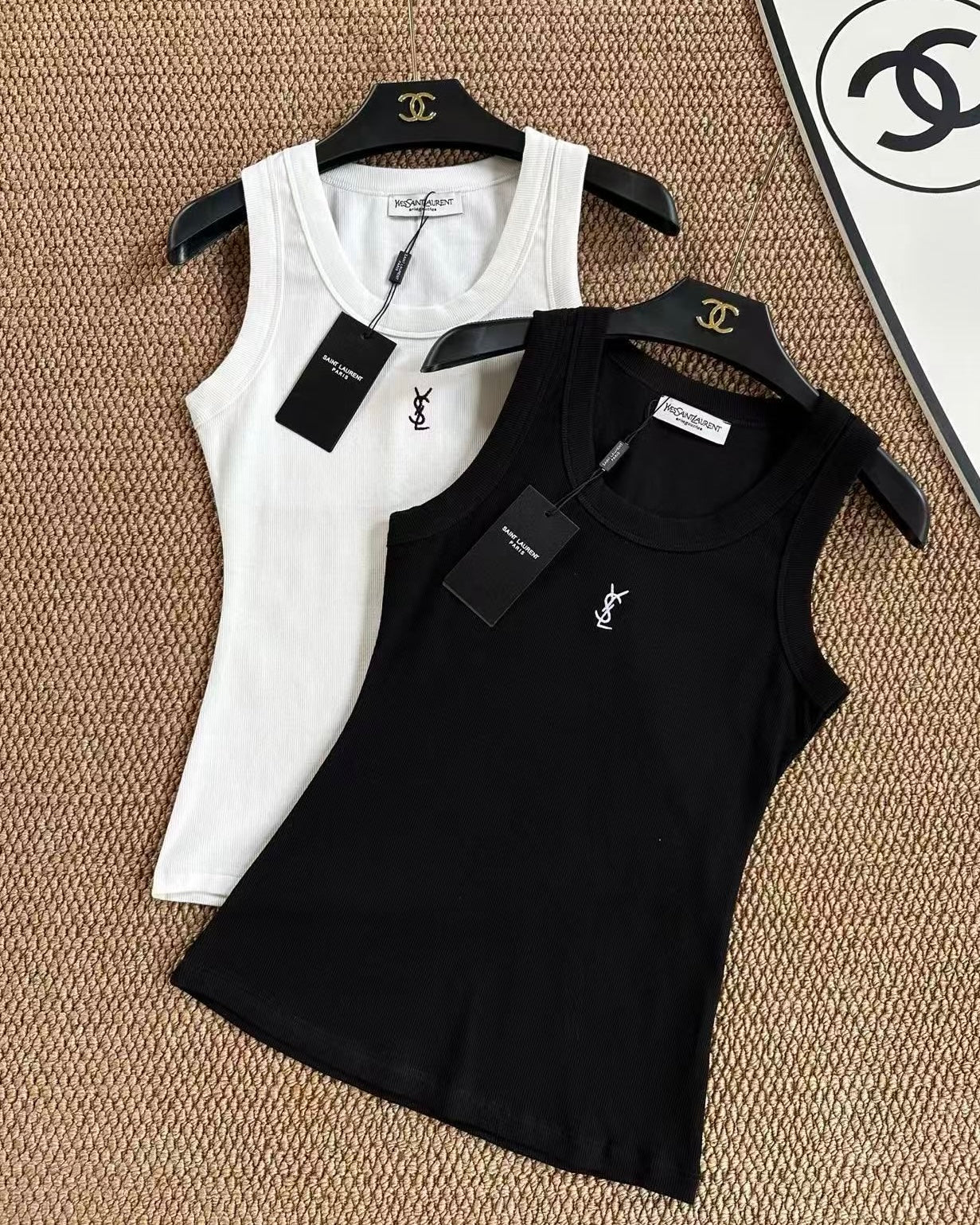 Logo Ribbed Tank Top