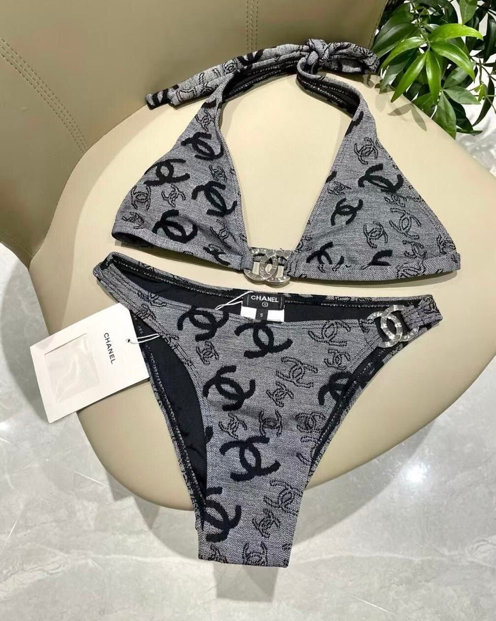 Grey CC Bikini Set