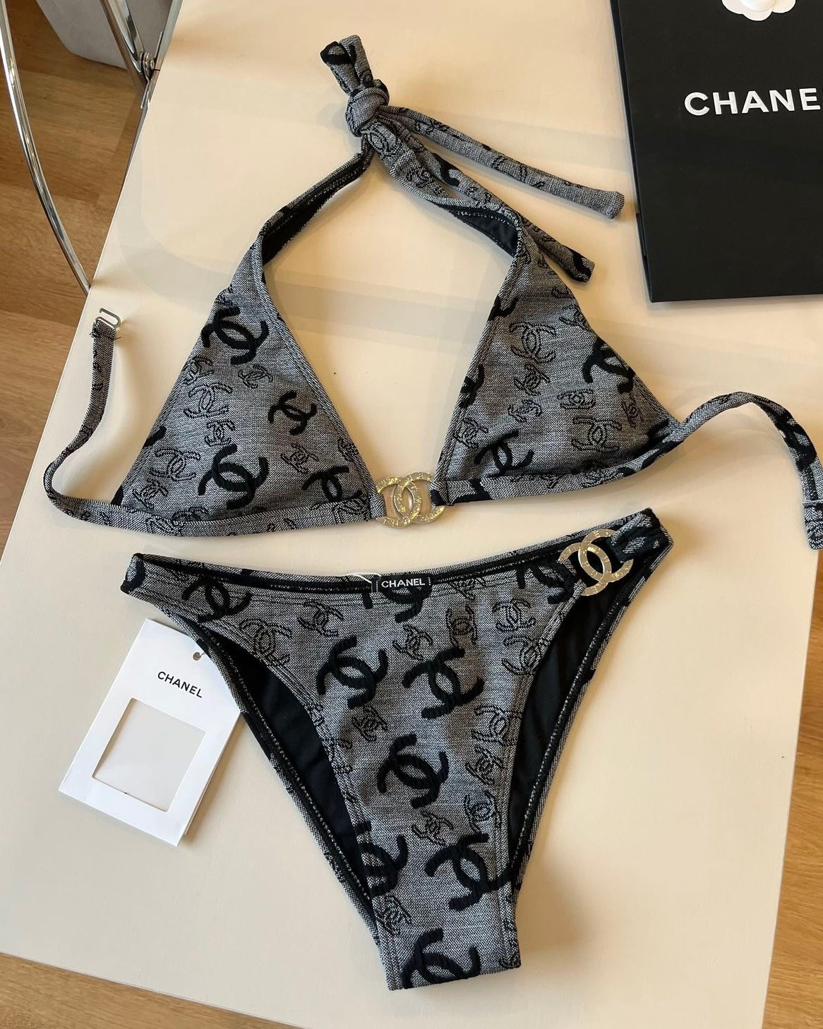 Grey CC Bikini Set