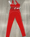 Red Yoga Gym Set