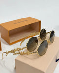 Gold Script Sunglasses (With Box)