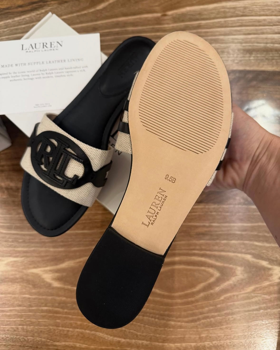 Leather Detail Canvas Sandals