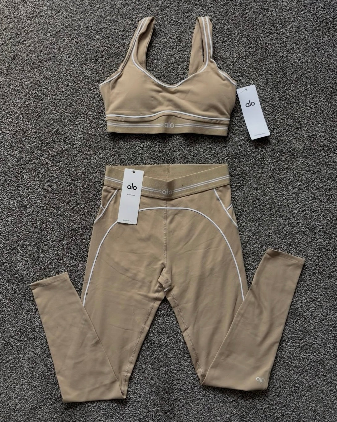 Beige Yoga Gym Set