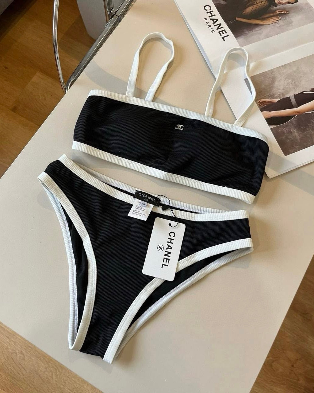 Black & White Contrast Bikini Set