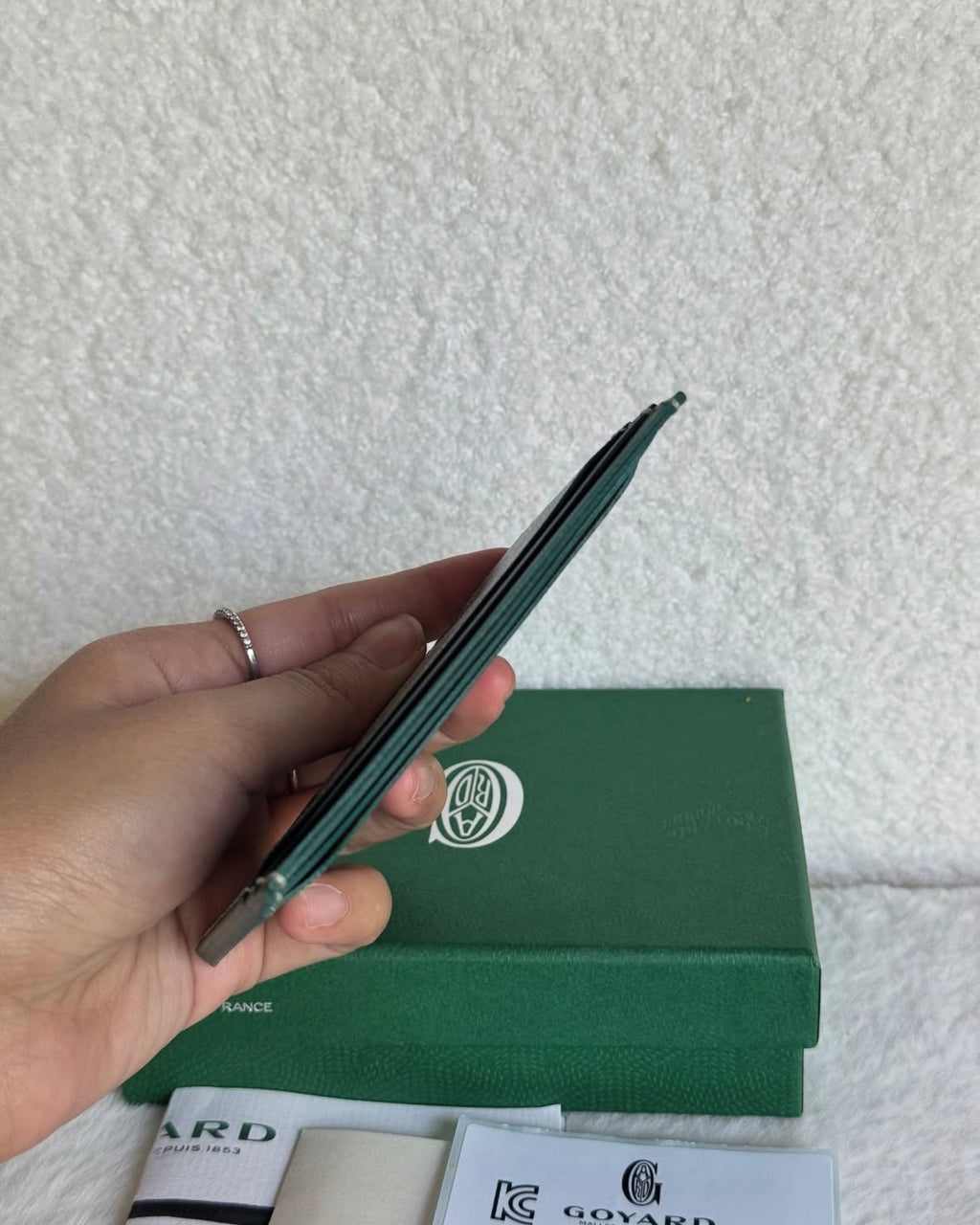 Geometric Green Cardholder