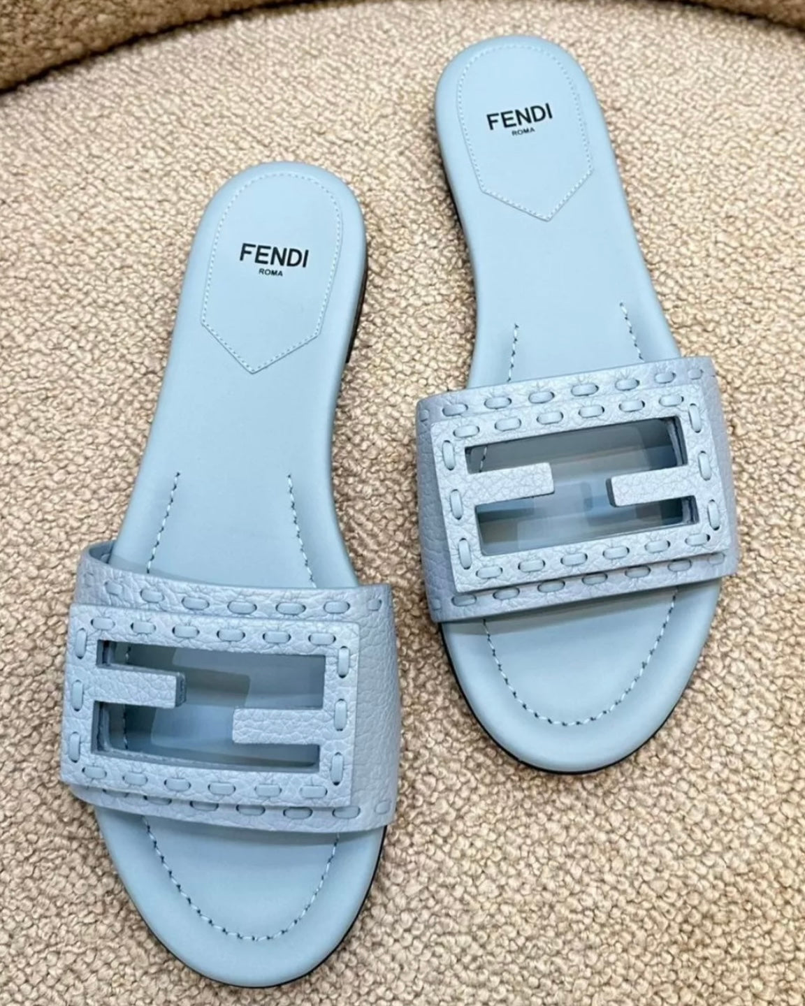 Baguette Pastel Stitch Flat Sandals