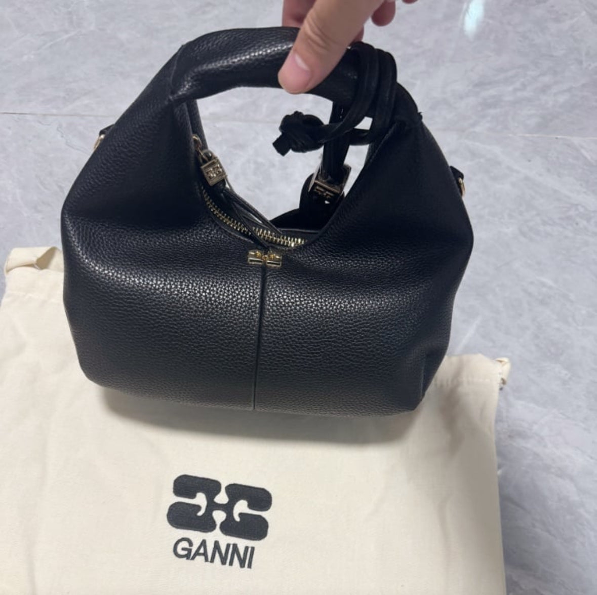 Leather Mirror Charm Mini Handbag