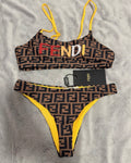 Brown FF Bikini Set
