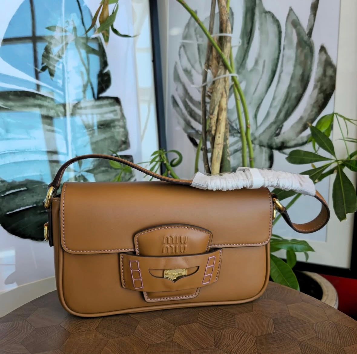 Gold Coin Detail Shoulder Bag