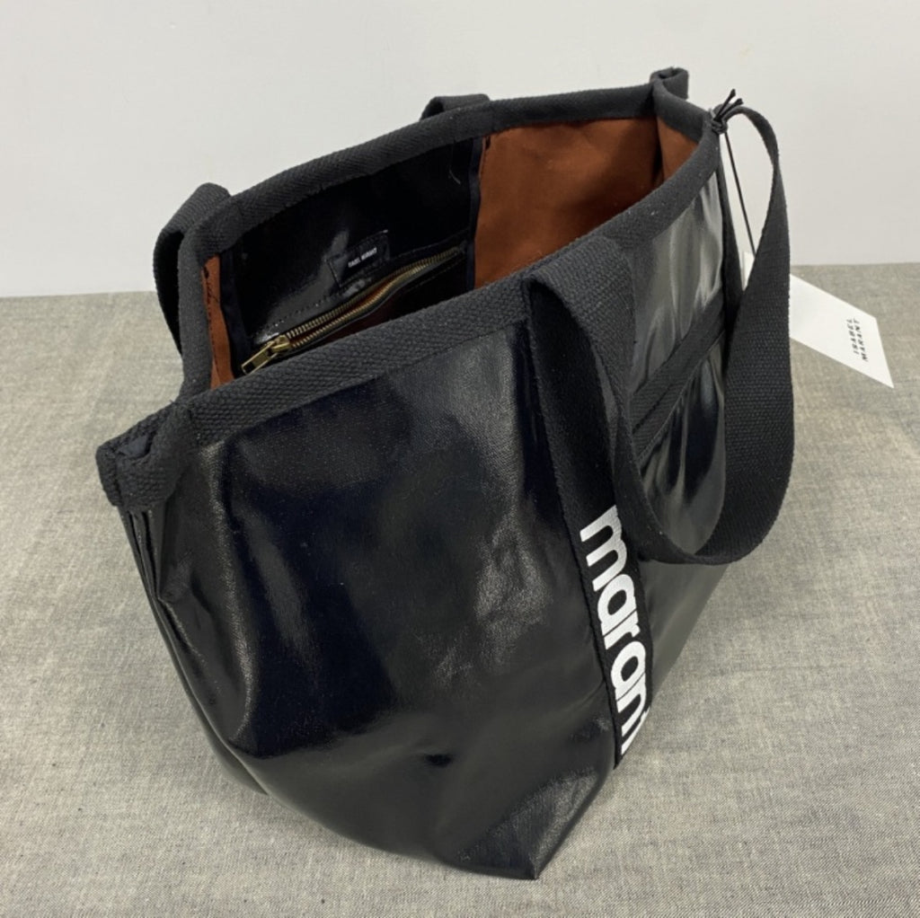 Marant Black Leather Large Tote Bag