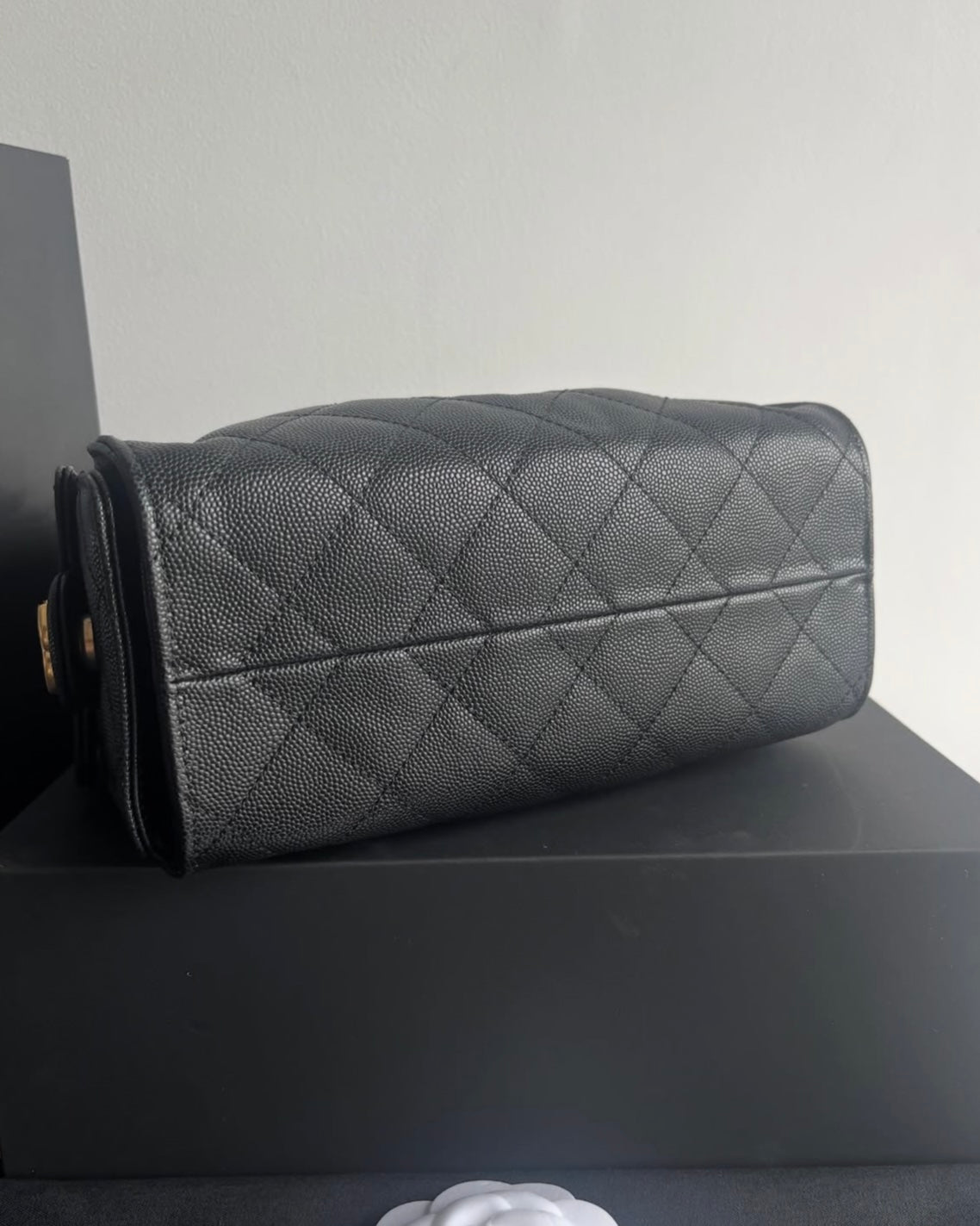 Black Leather Small 25cm Hobo Bag