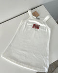 Miu Rhinestone Ribbed High Cami Top