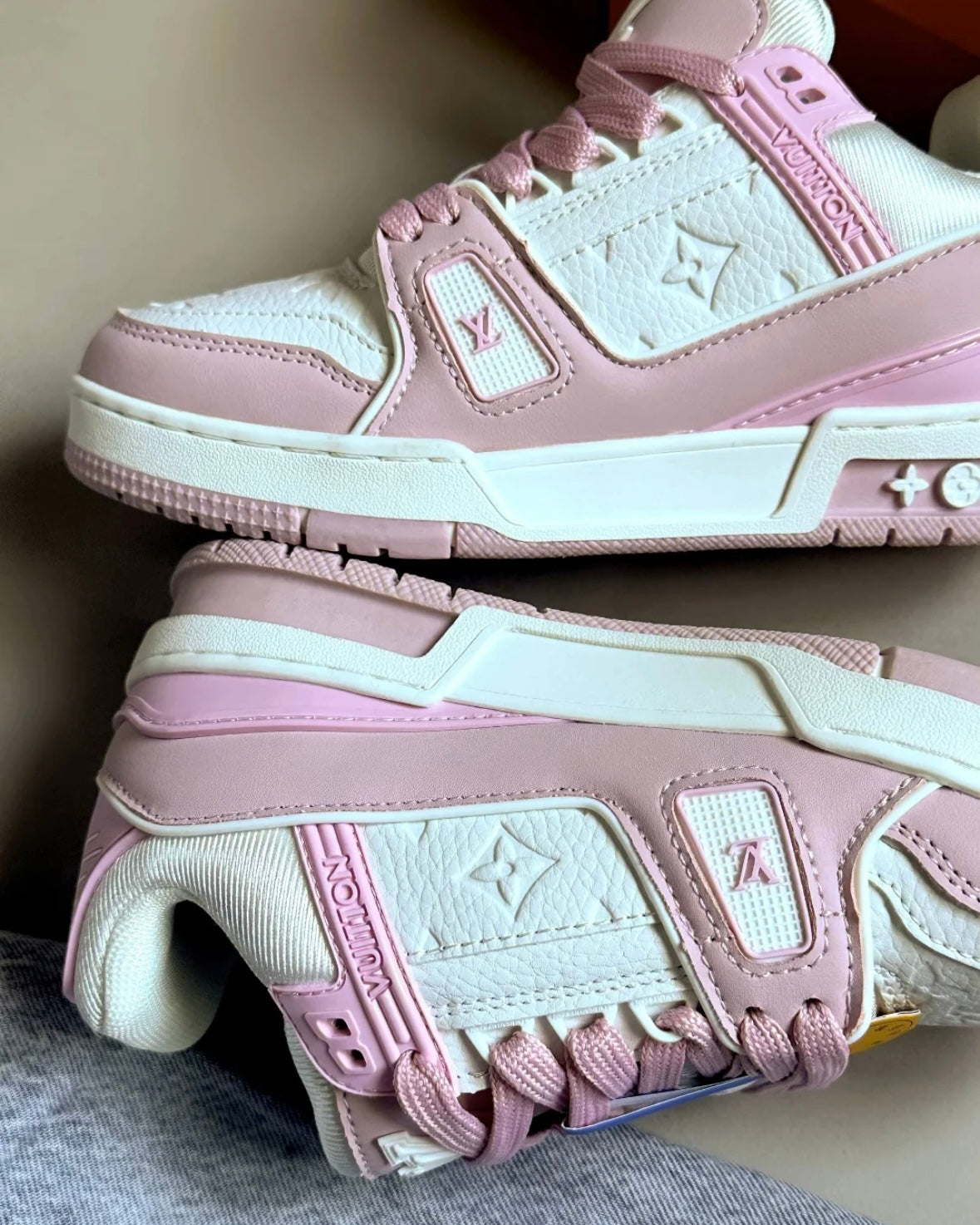 Baby Pink Chunky Trainers