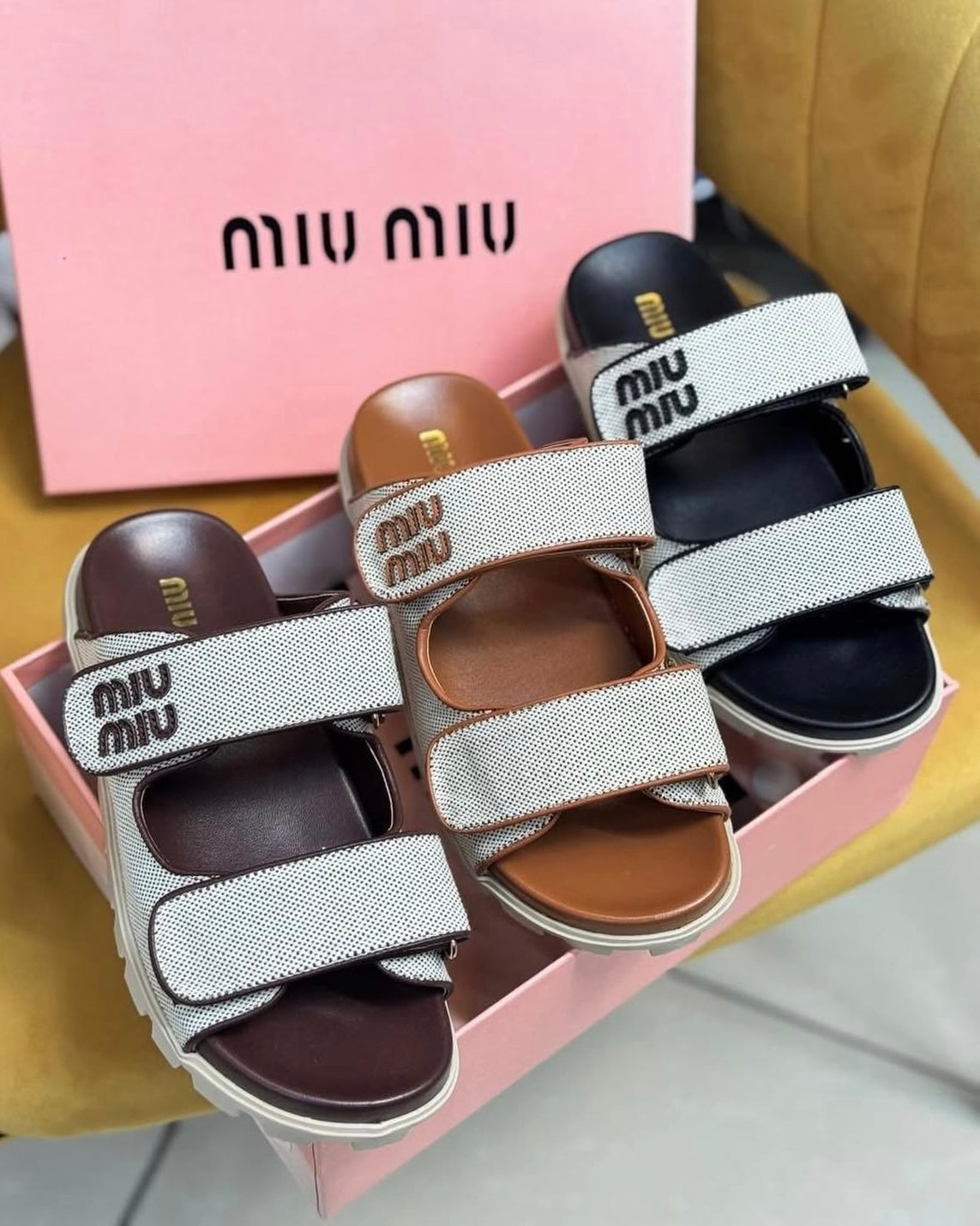 Canvas Double Strap Sandals