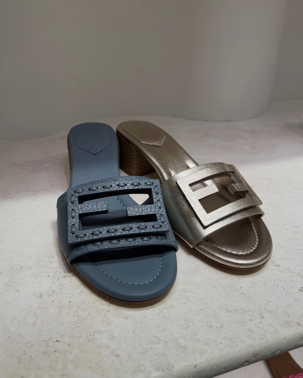 Baguette Pastel Stitch Flat Sandals