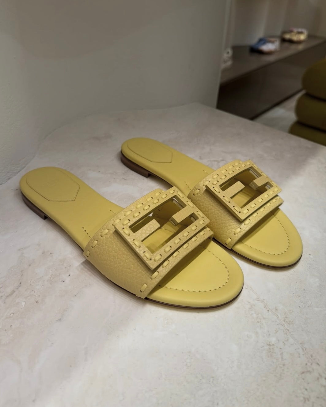 Baguette Pastel Stitch Flat Sandals