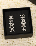 Sparkle Drop Silver Earrings (With Box)
