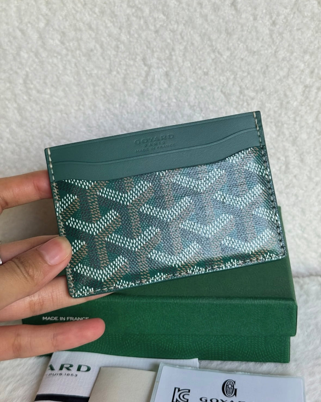 Geometric Green Cardholder