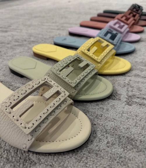 Baguette Pastel Stitch Flat Sandals