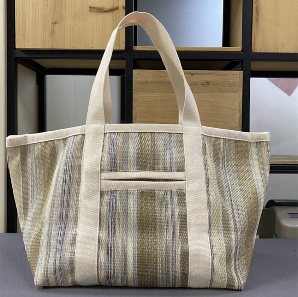 Marant Patterned Canvas Large Beach Tote Bag